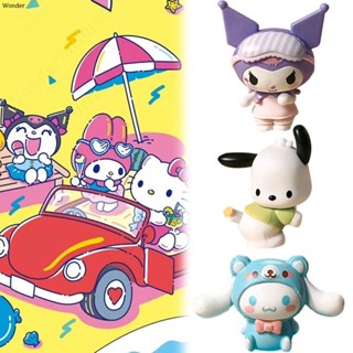 ใหม่ ของตกแต่ง รูปการ์ตูน Sanrio Cinnamoroll Pompom Purin Kuromi My Melodylittle Twin Sta แฮนด์เมด ของขวัญ สําหรับตกแต่งโต๊ะ 6 ชิ้น