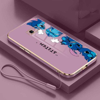 Samsung Galaxy J7 Prime Pro J6 J4 Plus J5 Pro S8+ Plus เคส การ์ตูนมอนสเตอร์ เคสมือถือ ตาโต Stitch ขอบตรง ป้องกันกล้องเต็มรูปแบบ