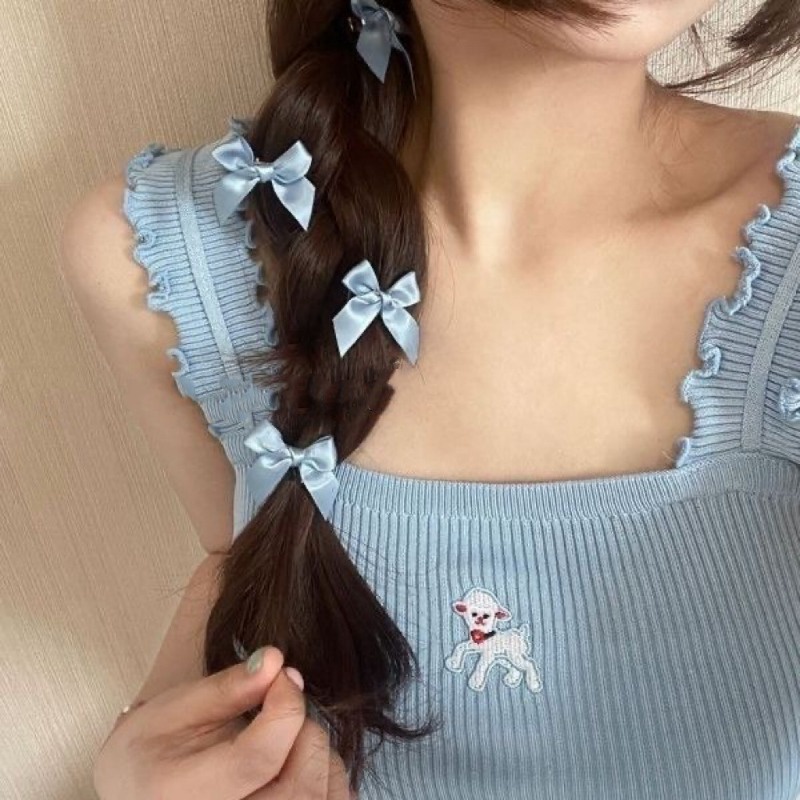 กิ๊บติดผมโลหะ รูปโบว์ริบบิ้น Duckbill Y2K ขนาดเล็ก น่ารัก สีสันสดใส เครื่องประดับ สําหรับผู้หญิง