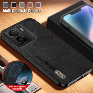 เคสโทรศัพท์มือถือหนัง TPU นิ่ม กันกระแทก ปิดด้านหลัง สีพื้น หรูหรา แฟชั่นเรียบง่าย สําหรับ iQOO Z7 Z7x 5G iq00 2023