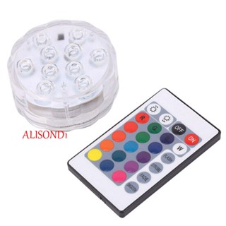 Alisond1 ไฟใต้น้ํา ไฟวันหยุด LED กันน้ํา RGB ตู้ปลา บ่อปลา ตกแต่ง ใช้แบตเตอรี่