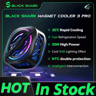 Black Shark Magnetic Cooler 3 Pro พร้อมไฟ RGB พัดลมระบายความร้อนอย่างรวดเร็ว รองรับโทรศัพท์ Android และ iphone