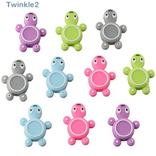 Twinkle ลูกปัดซิลิโคน รูปเต่า 5 สี 10 ชิ้น 3 ซม. สําหรับทําเครื่องประดับ สร้อยข้อมือ DIY 10 ชิ้น