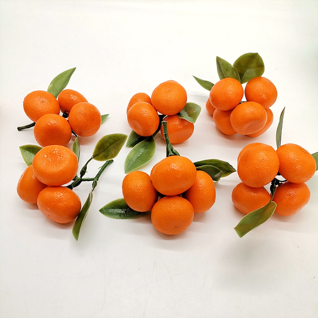 [EPAY] โมเดลผลไม้ ส้ม น้ําตาลเทียม พร้อมใบไม้ สําหรับตกแต่ง - รูปที่ 6