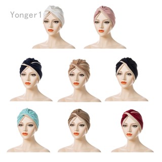 Yonger หมวกฮิญาบ ผ้าโพกหัว ฮิญาบมะเร็ง มุสลิม สําหรับผู้หญิงมุสลิม