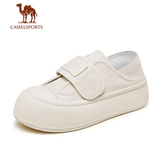 CAMEL SPORTS รองเท้ากีฬา รองเท้าสเก็ต ลําลอง ส้นแบน พื้นหนา สีขาว สําหรับผู้หญิง