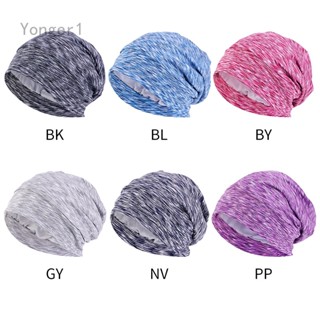 Yonger หมวกบีนนี่ ผ้าซาติน แบบสวมหัว สําหรับผู้หญิง และผู้ชาย