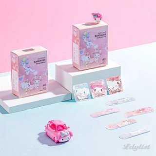 40ชิ้น/กล่องSanrioกันน้ำBand-Aid My Melody Cinnamorollการ์ตูนBreathable Home First Aidบาดแผลหยุดเลือดสติกเกอร์กาวผ้าพันแผล