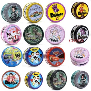 Cleoes Spot It Game, กล่องโลหะ LinaBell Double Juego Cards, การ์ดเกมมาร์เวลจูราสสิก แบบโต้ตอบ สําหรับเด็กผู้หญิง
