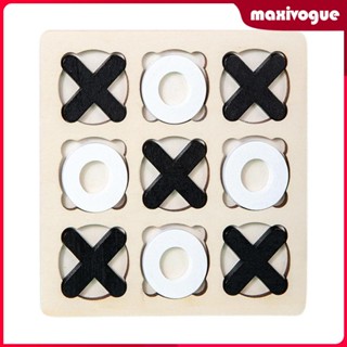 [Maxivogue] ของเล่นไม้ปริศนา TAC Toe เสริมการเรียนรู้เด็ก สําหรับครอบครัว โต๊ะกาแฟ