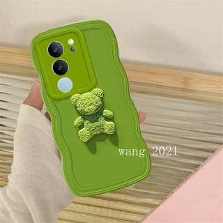 ใหม่ เคสโทรศัพท์มือถือ ซิลิโคนนิ่ม ลายการ์ตูนหมี 3D สีพื้น เรียบง่าย คุณภาพสูง สําหรับ VIVO V29 5G VIVO V29e V29 Pro 5G 2023 VIVOV29 5G