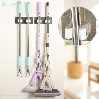 Multifunctional Mop Self-กาวตะขอติดผนังMopผู้ถือแปรงไม้กวาดแขวนตะขอแข็งแรงสำหรับห้องครัวห้องน้ำTH