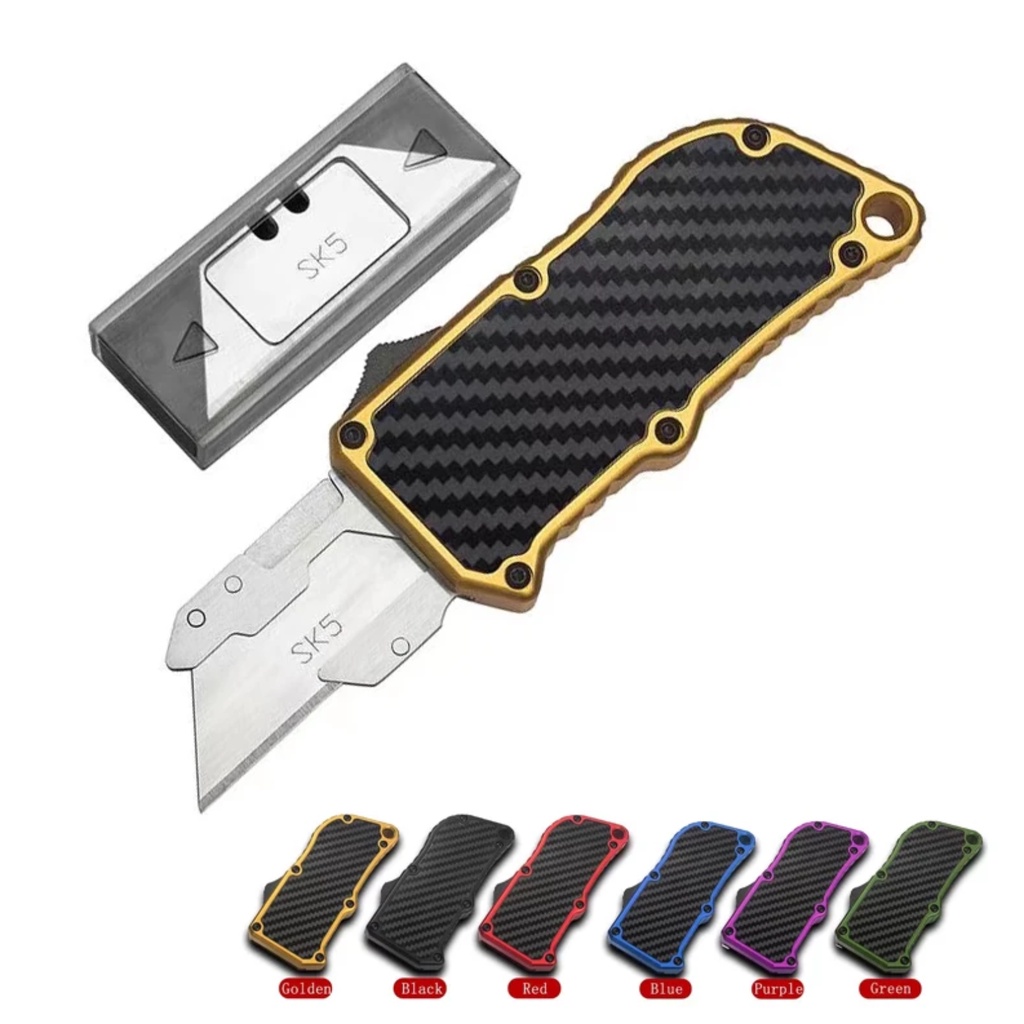 SK5 Blade Utility Knife Replaceable Blade Aeronautical Aluminium Handle EDC Outdoor Multitool Securi