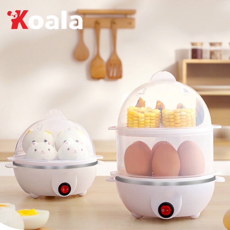 KOALA เครื่องต้มไข่ หม้อต้มไข่ เครื่องนึ่งไข่อเนกประสงค์ 1 ชั้น/ 2 ชั้น ให้เลือก