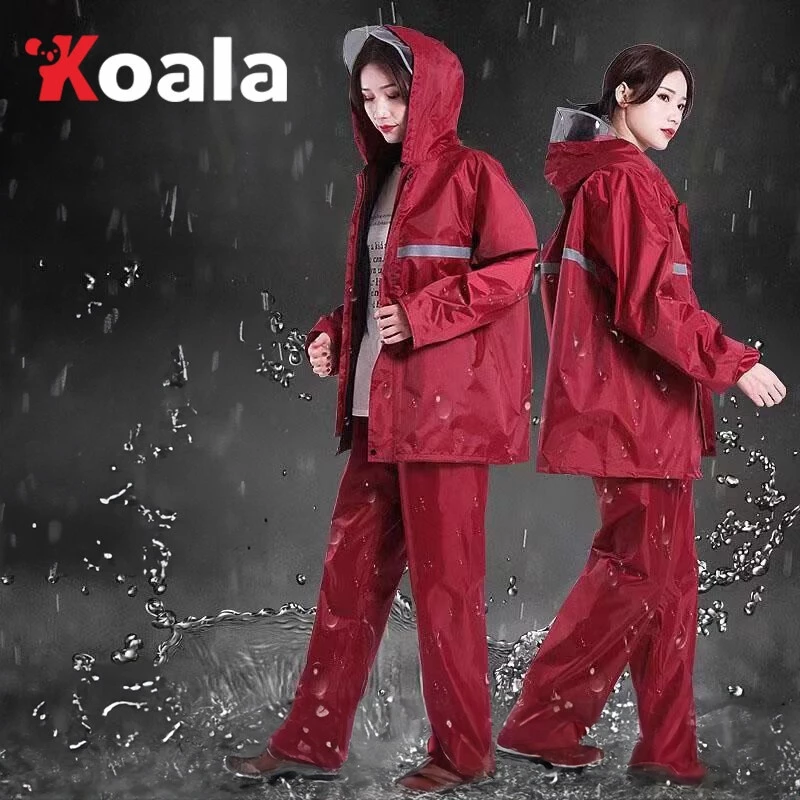 KOALA ชุดกันฝน มีแถบสะท้อนแสง รุ่นหมวกติดเสื้อ