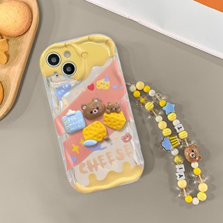 เคส Vivo V29 V27 V23 5G เคส Vivo V27 Pro เคส Vivo V27E เคส เคสโทรศัพท์มือถือแบบใส กันกระแทก ลายตุ๊กตาสามมิติ ขอบครีม สําหรับ