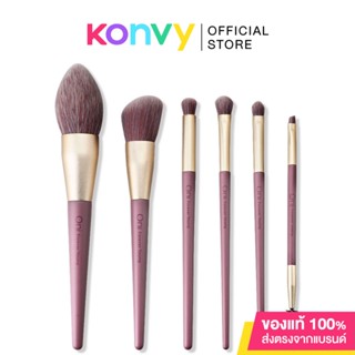 Oni Tender Violet Brush Set 6pcs เซทแปรงแต่งหน้า 6 ชิ้น สีม่วง.