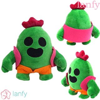 Lanfy ของเล่นตุ๊กตาการ์ตูนกระบองเพชร ผ้าฝ้าย แบบนิ่ม ของขวัญ สําหรับตกแต่งบ้าน