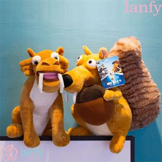 Lanfy หมอนตุ๊กตานุ่ม รูปการ์ตูนสัตว์ กระรอกน่ารัก ของขวัญวันเกิด สําหรับเด็ก