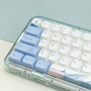 Blue Sea Keycap ปุ่มกดคีย์บอร์ด 136 คีย์ ต่อชุด PBT XDA สําหรับคีย์บอร์ดเล่นเกม MX SwitchCute