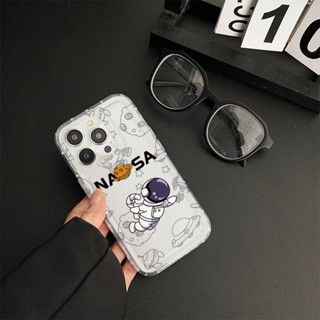 Yiki|เคสโทรศัพท์มือถือแบบนิ่ม TPU ลายการ์ตูนนักบินอวกาศ NASA สําหรับ Motorola E32 E22 G73 G72 E13 2023 G53 G9 Play G23 G13 G22 G10 G30