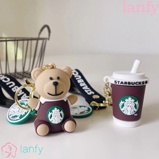 พวงกุญแจ PVC ลายการ์ตูน Starbucks เหมาะกับตกแต่งกระเป๋า สําหรับเด็กผู้ชาย และผู้หญิง