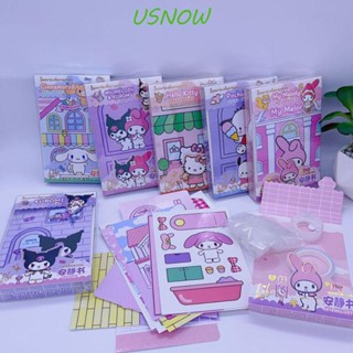 Usnow KT Cat Quiet Book, My Melody Kuromi, Fashion KT Cat สติกเกอร์ตกแต่ง แฮนด์เมด ของเล่นเด็ก