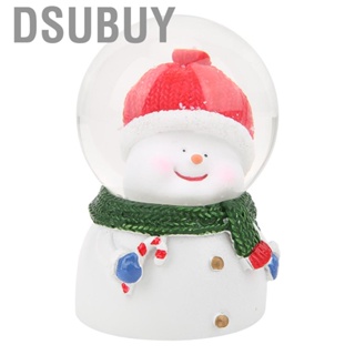 Dsubuy Christmas Crystal Ball Cute Snowman  Luminous For Gift Desktop Ornament Home Decorations