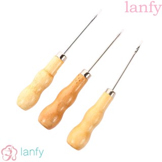 Lanfy เข็มซ่อมรองเท้า ด้ามจับไม้ 1 ชิ้น