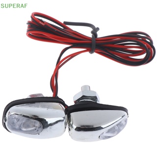 Superaf ขายดี หัวฉีดน้ําฝนกระจกหน้ารถยนต์ มีไฟ Led 2 ชิ้น