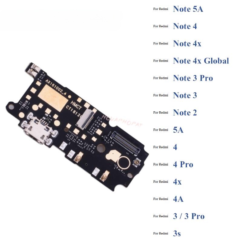 Novaphopat พอร์ตชาร์จไมโครโฟน USB สายเคเบิลอ่อน สําหรับ Xiaomi Redmi Note 5A Note4 4 Note4x 4x Global 3Pro Note3 2 Note 5A 4 4Pro 4x 4A