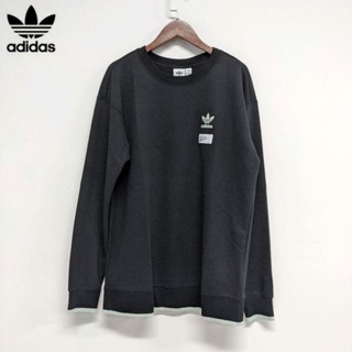 Adidas ของแท้ 100% เสื้อกันหนาวลําลอง แบบสวม ใส่สบาย แนวคลาสสิก เรโทร สําหรับผู้หญิง DU9932