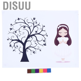 Disuu Baby Girl Birthday Party Signature Fingerprint Guest Book Sign-in Tree Painting