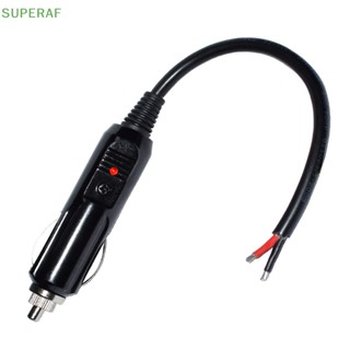 Superaf อะแดปเตอร์ปลั๊กซ็อกเก็ตเชื่อมต่อ 12V-24V 10A ตัวผู้ สําหรับรถยนต์