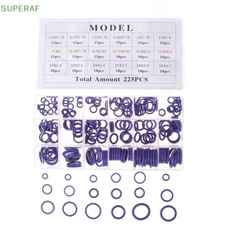 Superaf ชุดแหวนยางโอริง R134a สําหรับเครื่องปรับอากาศรถยนต์ 225 ชิ้น