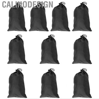 Calinodesign Skipping Rope Carry Bag Black Drawstring Polyester For Outdoor Sport Biking