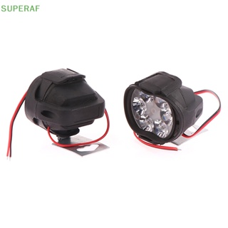 Superaf ไฟตัดหมอก LED 6 ดวง 1200LM สว่างมาก สีขาว สําหรับรถจักรยานยนต์ สกูตเตอร์ 1/2 ชิ้น