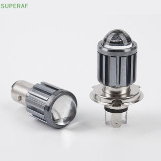 Superaf ไฟหน้ารถจักรยานยนต์ H4 BA20D LED MOTO เลนส์ฟิชอาย P15D-25-1 หลอดไฟสีขาว สีเหลือง ขายดี