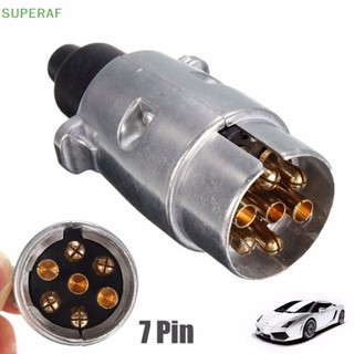 Superaf ปลั๊กพ่วงโลหะ 7 Pin 12V APM สําหรับรถยนต์ รถตู้ รถตู้