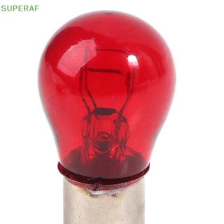 Superaf หลอดไฟเลี้ยว BAW15D 12V สีแดง สําหรับรถยนต์ 2 ชิ้น