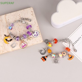 Superaf สร้อยข้อมือ กําไลข้อมืออัลลอยถัก ปรับได้ แฮนด์เมด Diy สําหรับฮาโลวีน