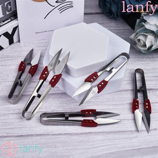 Lanfy กรรไกร แบบพกพา ออกแบบชิ้นเดียว ปักครอสติช เย็บปักถักร้อย คม ใบมีด อุปกรณ์เย็บผ้า กรรไกรเส้นด้าย