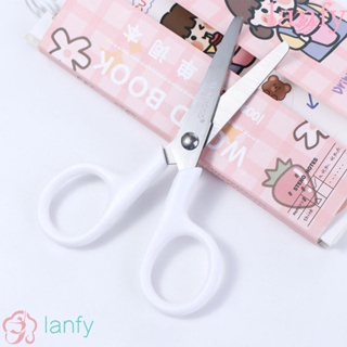 Lanfy กรรไกรตัดกระดาษ ขนาดเล็ก แฮนด์เมด สีขาว สําหรับนักเรียน