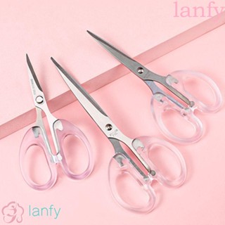 Lanfy กรรไกรตัดแต่งทรงผม แฮนด์เมด ขนาดเล็ก DIY สําหรับสํานักงาน โรงเรียน