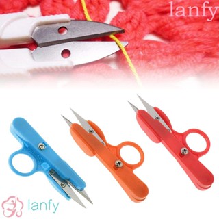 Lanfy กรรไกรตัดด้าย พลาสติก พร้อมฝาปิด สําหรับตัดเย็บเสื้อผ้า