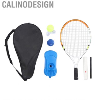 Calinodesign Sports Tennis Racket  19in Nylon Strip Shock Absorb Light Weight with 2 Balls Overgrip for Kids