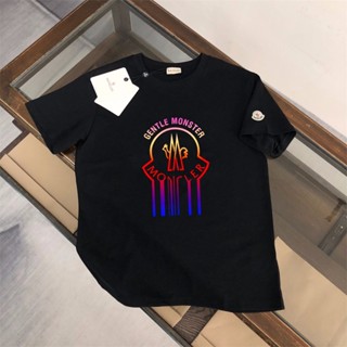 Mo88ncl- เสื้อยืดแขนสั้น พิมพ์ลายโลโก้ แบรนด์เนม เพิ่มความรู้สึกเหมือนมีดีไซน์ ใส่ได้ทั้งชาย และหญิง Luyfi