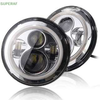 Superaf ไฟหน้า LED 75W Hi/Lo ทรงกลม 7 นิ้ว สําหรับรถจักรยานยนต์ 97-18 JK TJ LJ Wrangle ขายดี 1 ชิ้น