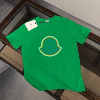 Mo99ncl- เสื้อยืดแขนสั้น พิมพ์ลายโลโก้ แบรนด์เนม เพิ่มความรู้สึกเหมือนมีเอกลักษณ์ อเนกประสงค์และดูดีทั้งชายและหญิง Ktyd