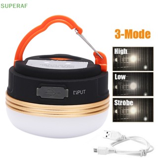 Superaf โคมไฟ LED แบบพกพา ชาร์จ USB สําหรับตั้งแคมป์ เดินป่า เต็นท์ ตกปลา ขายดี